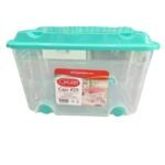 CAJA ORGANIZADORA #25 TRANSPARENTE C/ TAPA COLOR QPLAST - Imagen 3