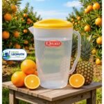 JARRA TRANSPARENTE 5L C/ TAPA COLOR QPLAST