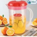 JARRA REDONDA TRANSPARENTE 1.5 LT C/ TAPA COLOR QPLAST - Imagen 3