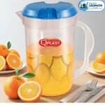 JARRA REDONDA TRANSPARENTE 1.5 LT C/ TAPA COLOR QPLAST - Imagen 4