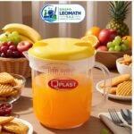 JARRA REDONDA TRANSPARENTE C/ TAPA COLOR 1LT  QPLAST