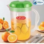 JARRA REDONDA TRANSPARENTE 1.5 LT C/ TAPA COLOR QPLAST - Imagen 2