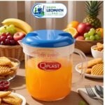JARRA REDONDA TRANSPARENTE C/ TAPA COLOR 1LT  QPLAST - Imagen 4